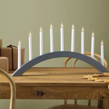 Markslöjd 705811 - Рождественский подсвечник ATLE 9xE10/3W/230V серый