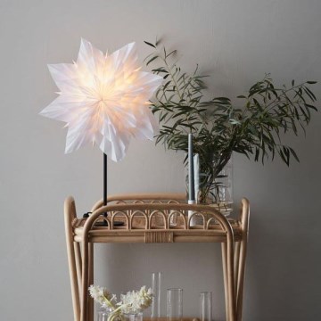 Markslöjd 705838 - Різдвяні прикраси NEELA 1xE14/25W/230V 43 см білий/чорний