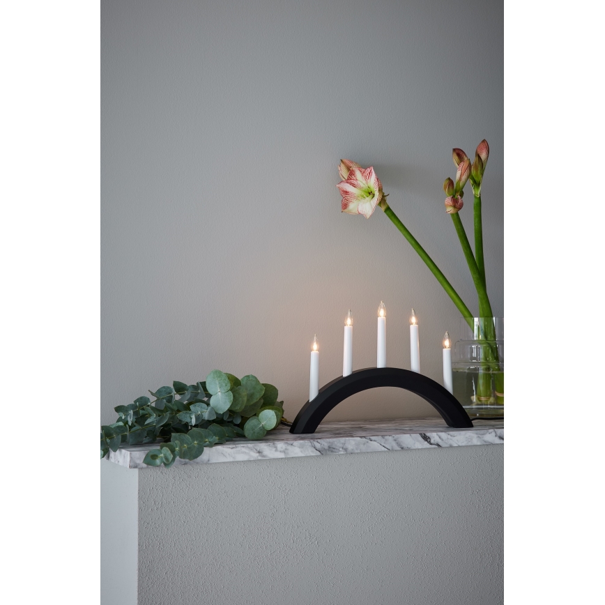 Markslöjd 705955 - Рождественский подсвечник AVENTO 5xE10/3W/230V черный