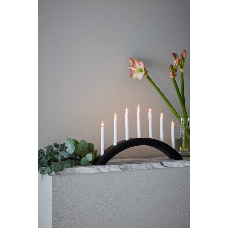 Markslöjd 705956 - Рождественский подсвечник AVENTO 7xE10/3W/230V черный