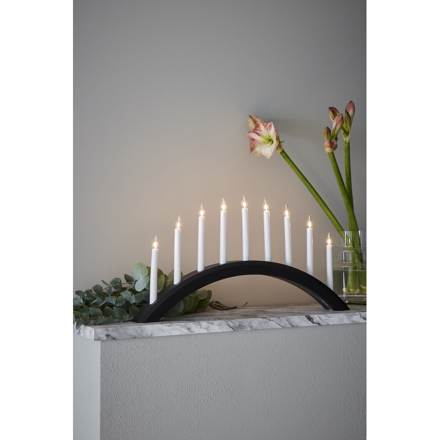 Markslöjd 705957 - Рождественский подсвечник AVENTO 9xE10/3W/230V черный
