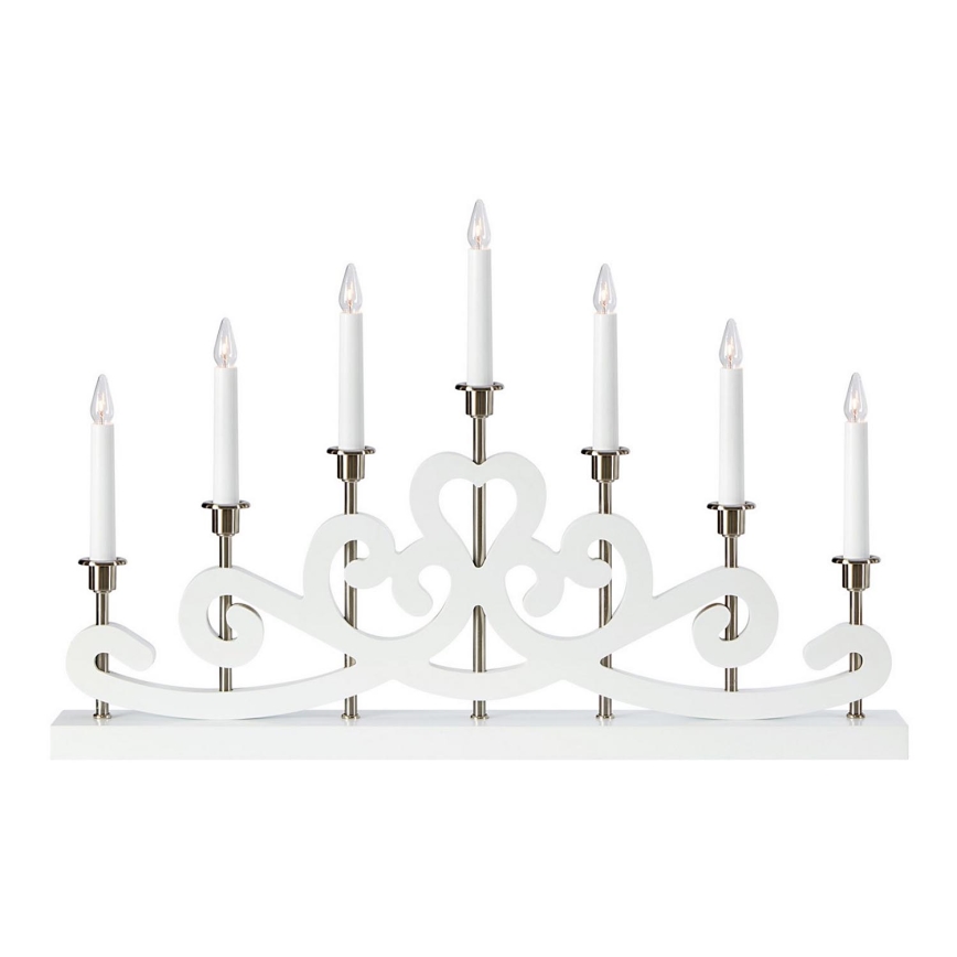 Markslöjd 705965 - Рождественский подсвечник NIGHTFALL 7xE10/3W/230V белый