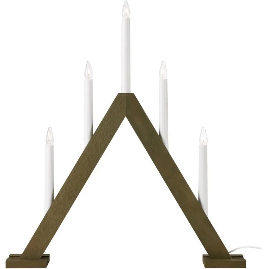 Markslöjd 706224 - Різдвяний свічник ARIELE 5xE10/3W/230V сосна/коричневий