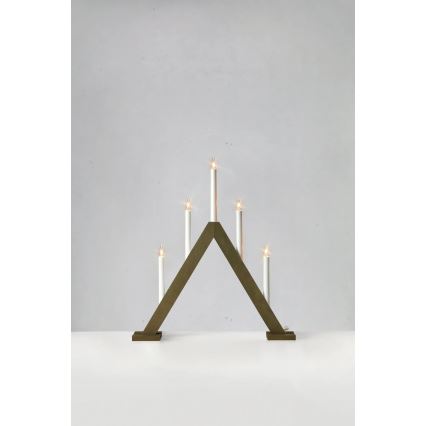 Markslöjd 706224 - Різдвяний свічник ARIELE 5xE10/3W/230V сосна/коричневий