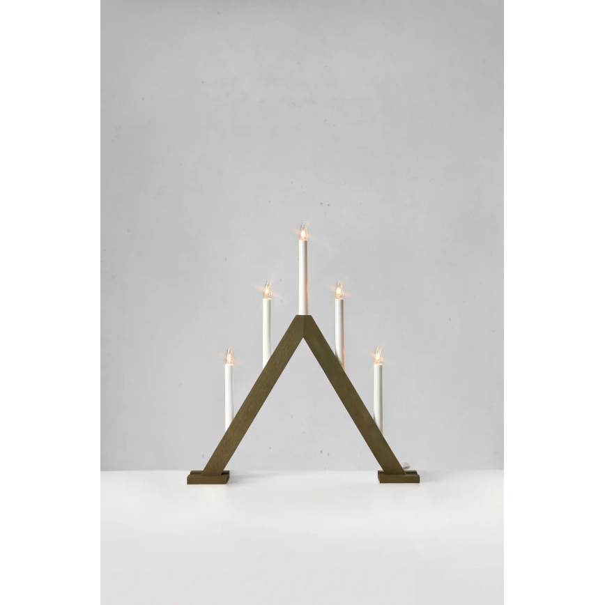 Markslöjd 706224 - Різдвяний свічник ARIELE 5xE10/3W/230V сосна/коричневий