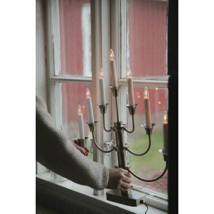 Markslöjd 706282 - Різдвяний свічник GYLLING 7xE10/3W/230V латунь