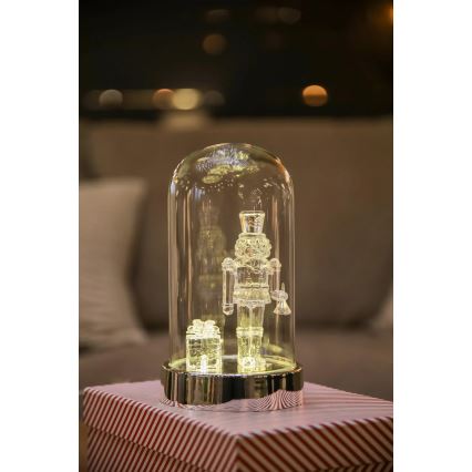 Markslöjd 706526 - LED Різдвяна прикраса ISLA LED/0,12W/3xAA блискучий хром/щелкунчик