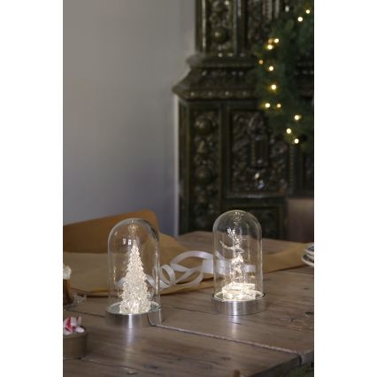 Markslöjd 706528 - LED рождественское украшение ISLA LED/0,06W/3xAA глянцевый хром/олень