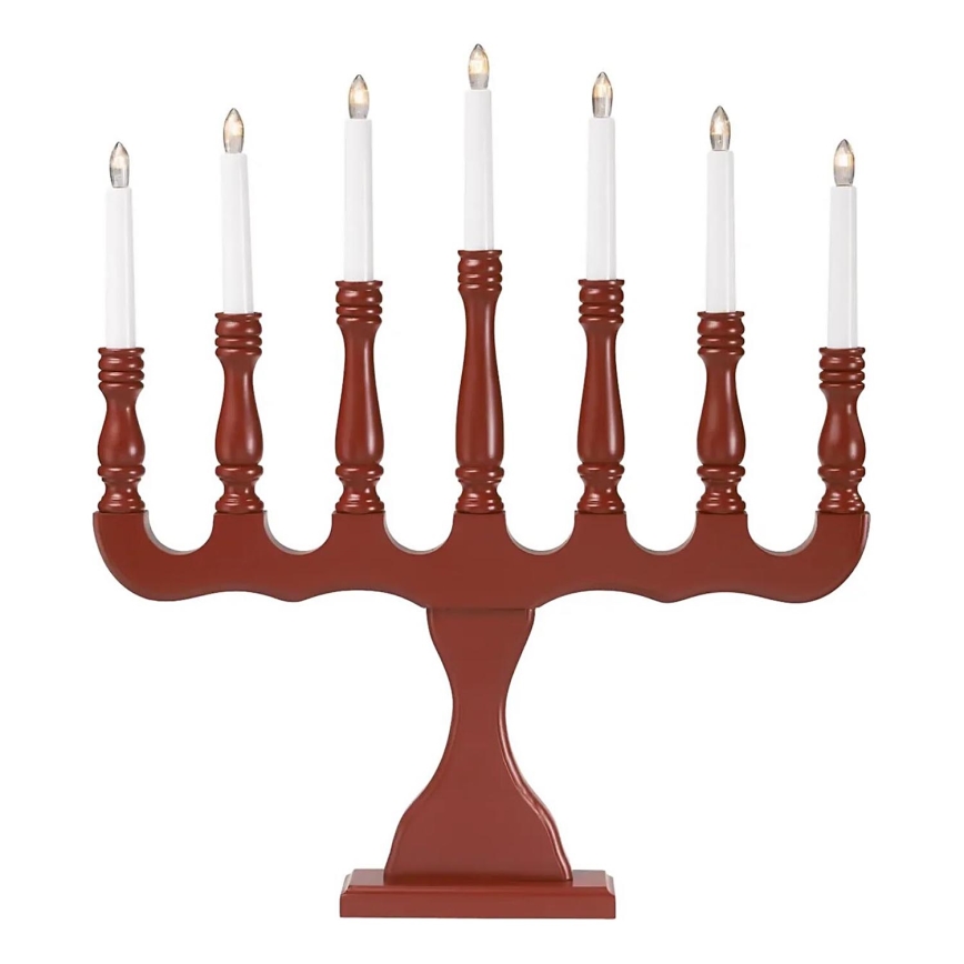 Markslöjd 8004,1 - Різдвяний свічник SVANEHOLM 7xE10/3W/230V сосна/червона
