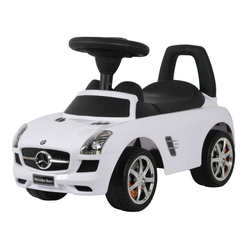 Машинка для катания Mercedes 2xAA белый/черный