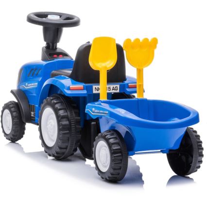 Машинка для катания NEW HOLLAND 2xAA синий/черный