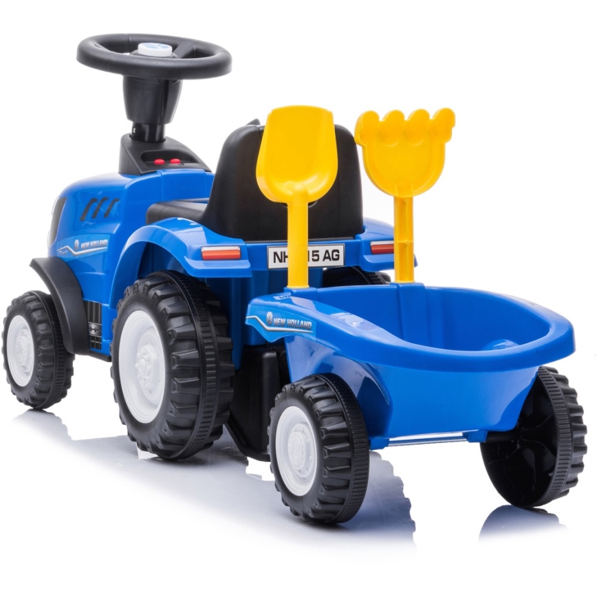 Машинка для катания NEW HOLLAND 2xAA синий/черный
