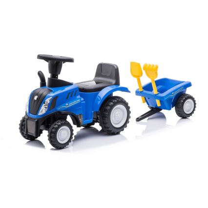 Машинка для катания NEW HOLLAND 2xAA синий/черный