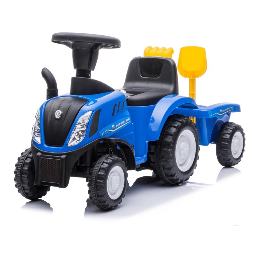 Машинка для катания NEW HOLLAND 2xAA синий/черный