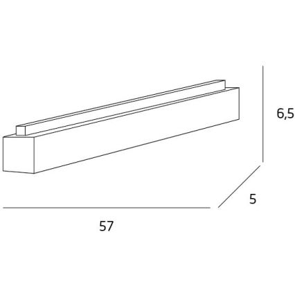 MAXLIGHT C0124 - Светодиодный потолочный светильник LINEAR LED/18W/230V 57 см белый