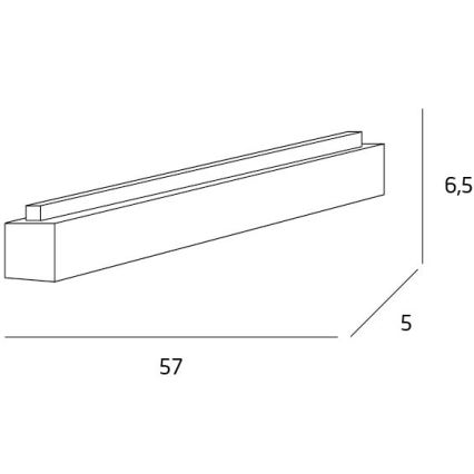 MAXLIGHT C0124D - Светодиодный потолочный светильник с регулированием яркости LINEAR LED/18W/230V 57 см белый
