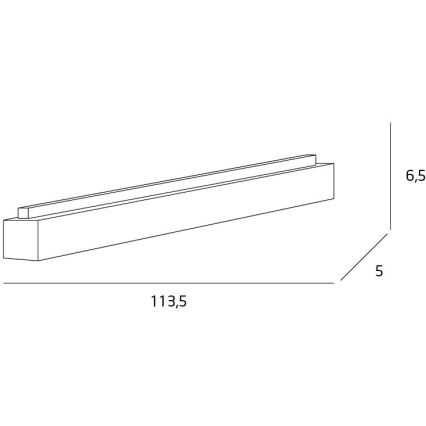 MAXLIGHT C0125 - Стельовий LED світильник LINEAR LED/36W/230V 113,5 см білий