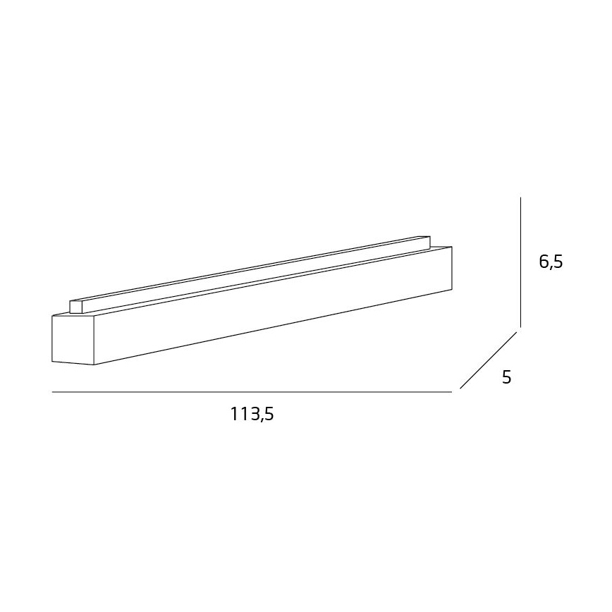 MAXLIGHT C0125 - Стельовий LED світильник LINEAR LED/36W/230V 113,5 см білий