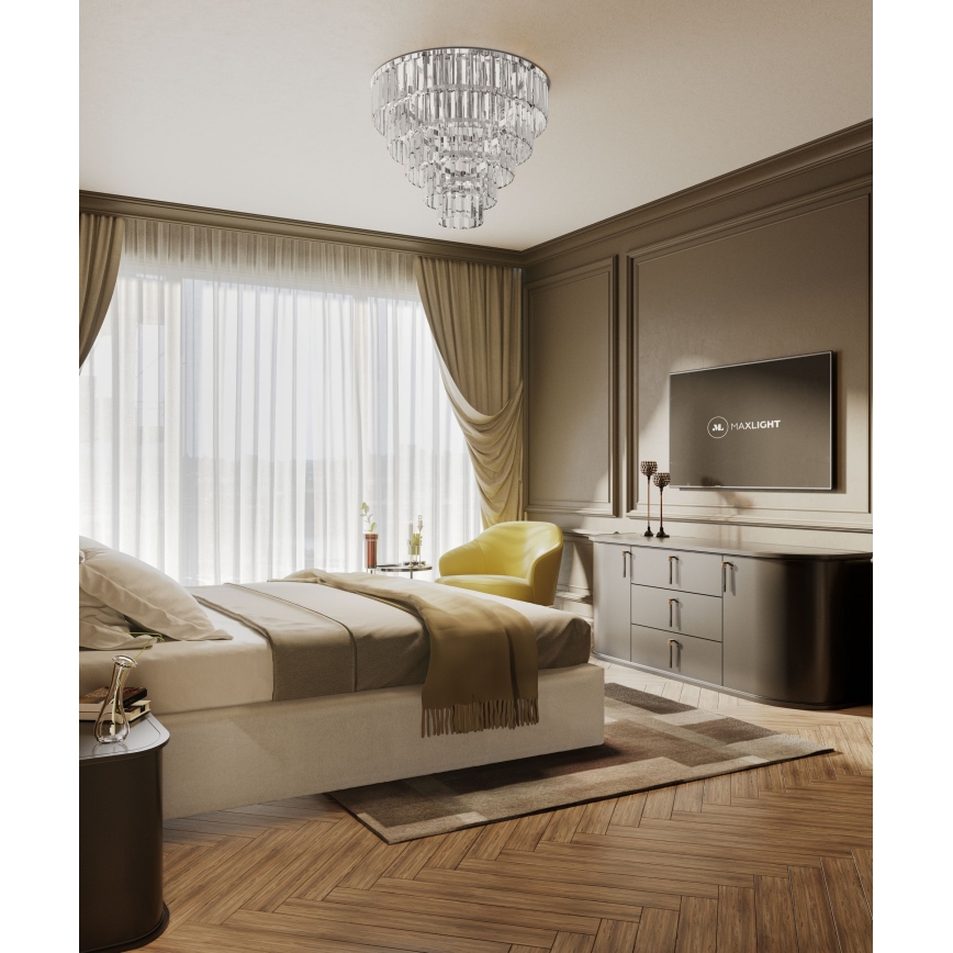 MAXLIGHT C0136 - Стельовий світильник MONACO 9xG9/40W/230V діаметр 42 см глянцевий хром
