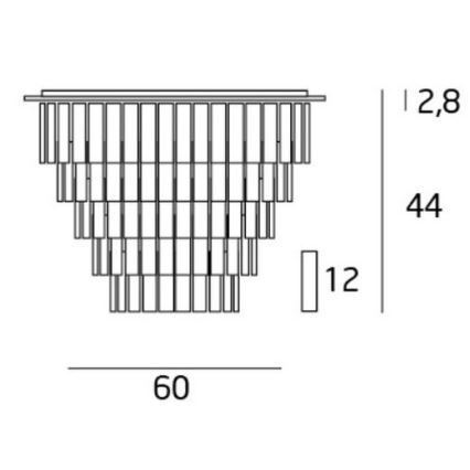 MAXLIGHT C0137 - Потолочный светильник MONACO 15xG9/40W/230V диаметр 60 см блестящий хром