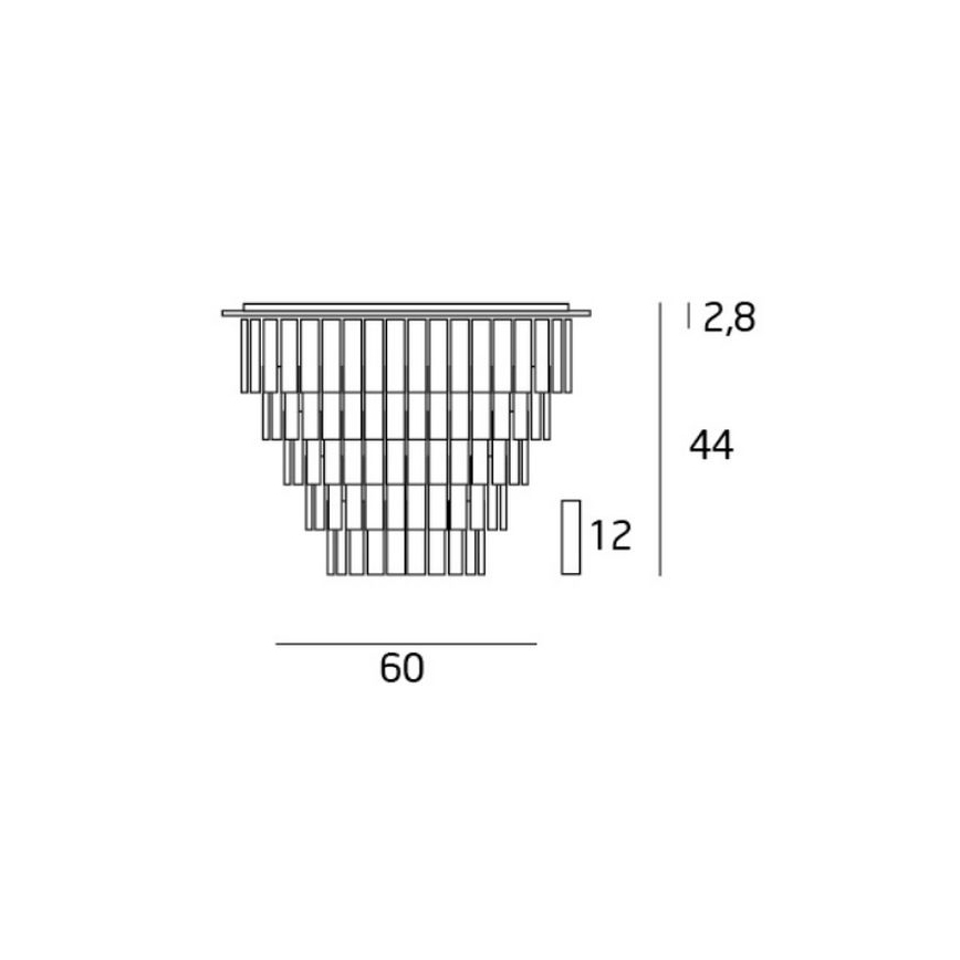 MAXLIGHT C0137 - Стельовий світильник MONACO 15xG9/40W/230V діаметр 60 см глянцевий хром