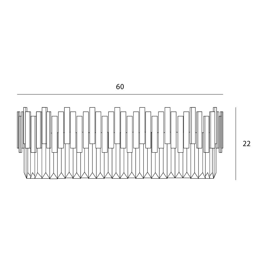 MAXLIGHT C0164 - Потолочный светильник TREND 15xE14/40W/230V диаметр 60 см золотистый