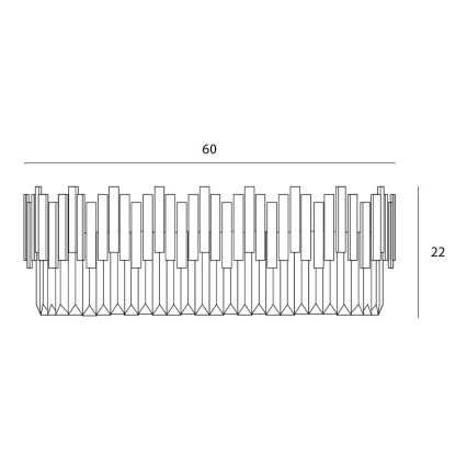 MAXLIGHT C0164 - Потолочный светильник TREND 15xE14/40W/230V диаметр 60 см золотистый