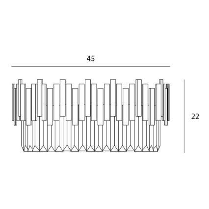 MAXLIGHT C0165 - Потолочный светильник TREND 8xE14/40W/230V диаметр 45 см золотистый