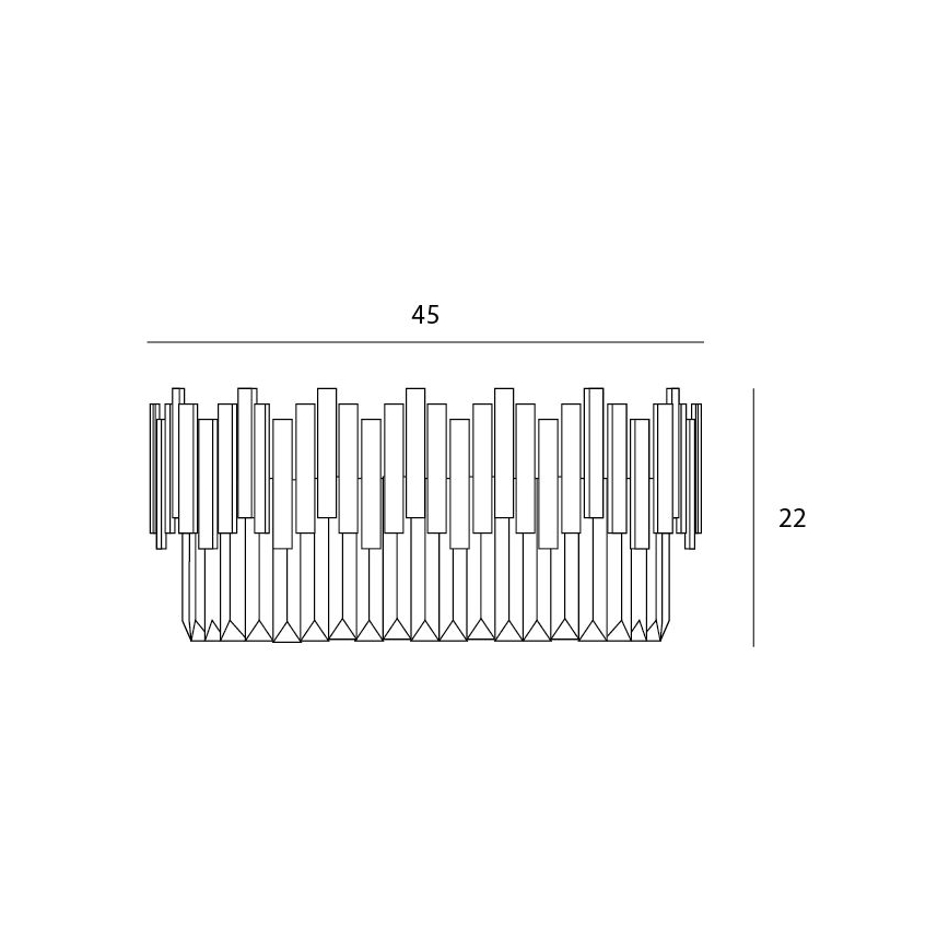 MAXLIGHT C0165 - Потолочный светильник TREND 8xE14/40W/230V диаметр 45 см золотистый