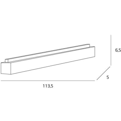 MAXLIGHT C0175 - Стельовий LED світильник LINEAR LED/36W/230V 113,5 см чорний
