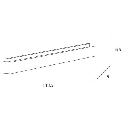MAXLIGHT C0175D - Світлодіодний стельовий світильник з регулюванням яскравості LINEAR LED/36W/230V 113,5 см чорний