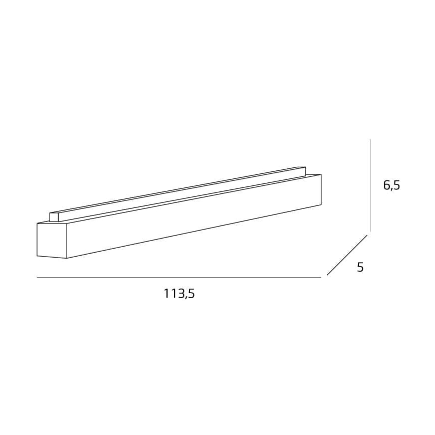 MAXLIGHT C0175D - Світлодіодний стельовий світильник з регулюванням яскравості LINEAR LED/36W/230V 113,5 см чорний