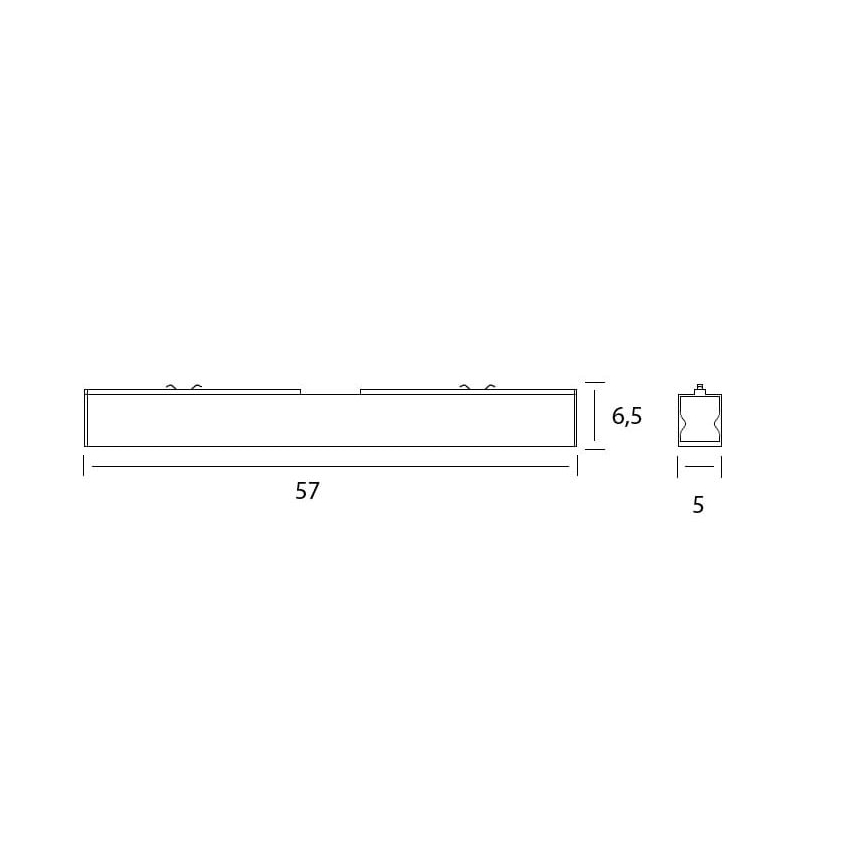 MAXLIGHT C0190 - Стельовий LED світильник LINEAR LED/18W/230V 57 см чорний
