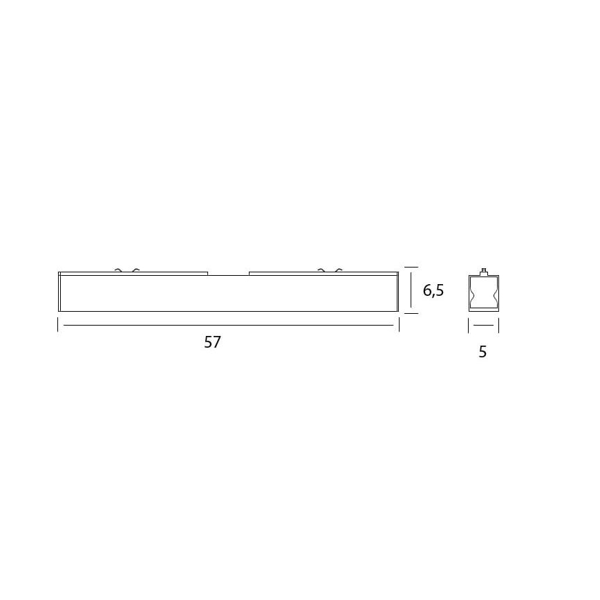 MAXLIGHT C0190D - Светодиодный потолочный светильник с регулированием яркости LINEAR LED/18W/230V 57 см черный