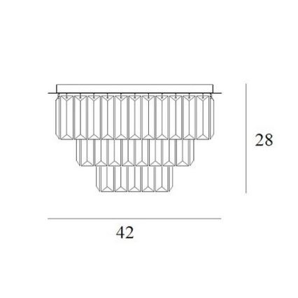 MAXLIGHT C0205 - Стельовий світильник MONACO 9xG9/40W/230V діаметр 42 см золотий