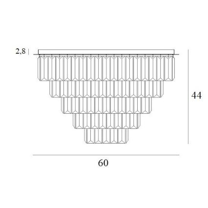 MAXLIGHT C0206 - Потолочный светильник MONACO 15xG9/40W/230V диаметр 60 см золотистый