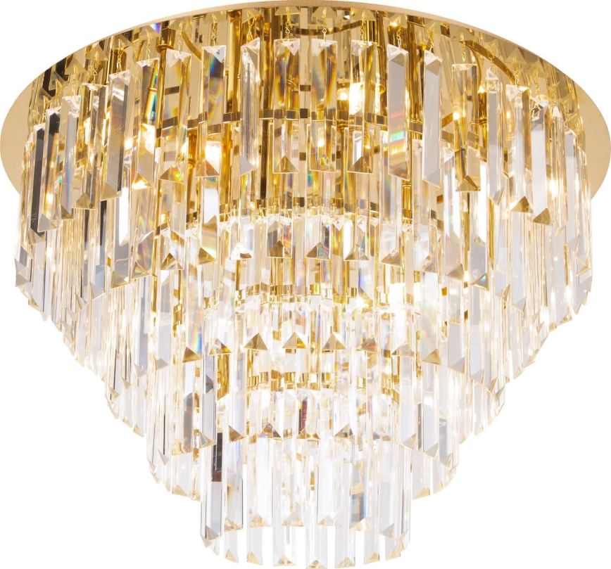 MAXLIGHT C0206 - Стельовий світильник MONACO 15xG9/40W/230V діаметр 60 см золотий