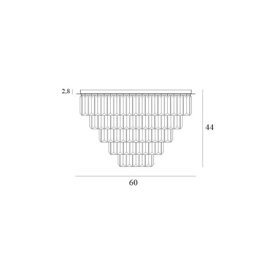 MAXLIGHT C0206 - Стельовий світильник MONACO 15xG9/40W/230V діаметр 60 см золотий