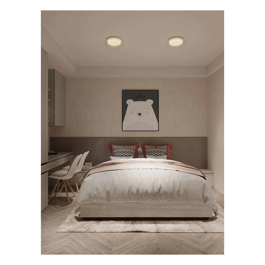 MAXLIGHT C0233 - Стельовий LED світильник DUO LED/10W/230V діаметр 34 см білий