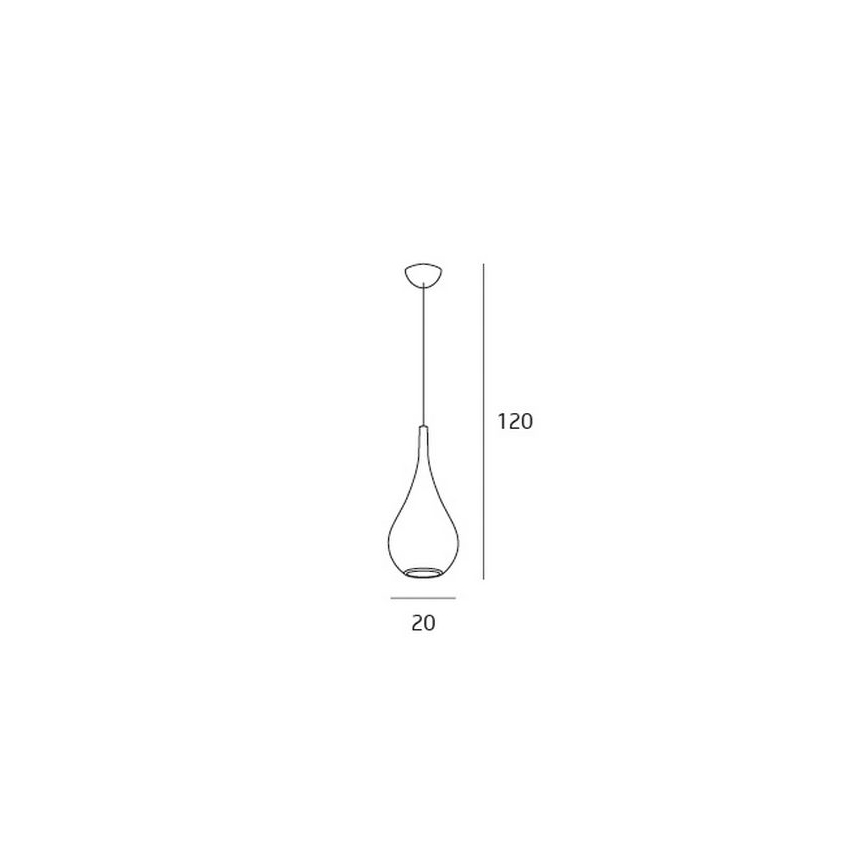 MAXLIGHT P0233 - Подвесная люстра DROP 1xE27/40W/230V диаметр 20 см черный
