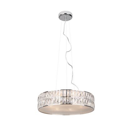 MAXLIGHT P0236 - Підвісна люстра DIAMANTE 5xG9/42W/230V діаметр 38 см глянцевий хром