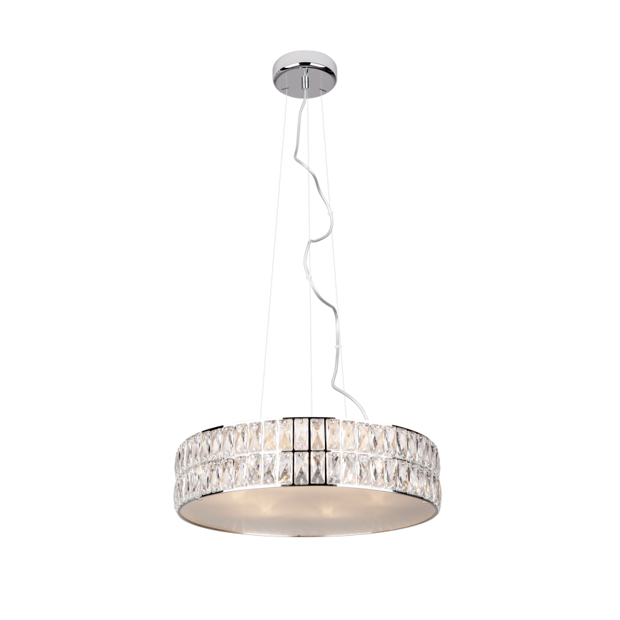 MAXLIGHT P0236 - Подвесная люстра DIAMANTE 5xG9/42W/230V диаметр 38 см блестящий хром