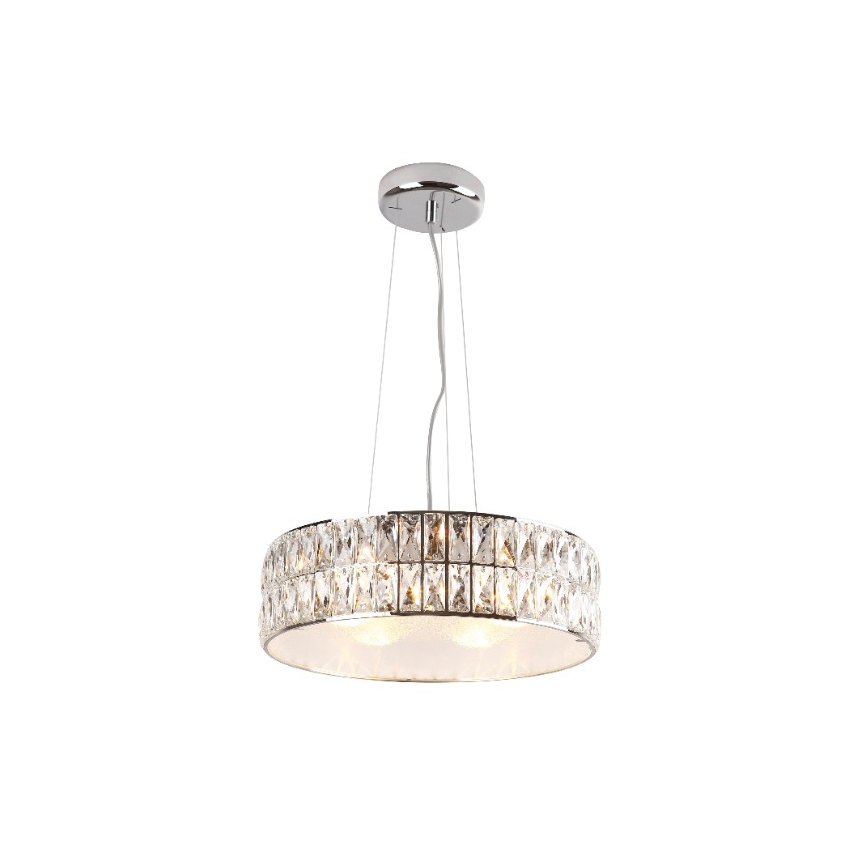 MAXLIGHT P0238 - Підвісна люстра DIAMANTE 6xG9/42W/230V діаметр 46 см глянцевий хром