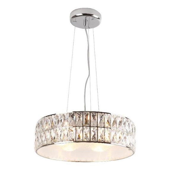 MAXLIGHT P0238 - Підвісна люстра DIAMANTE 6xG9/42W/230V діаметр 46 см глянцевий хром