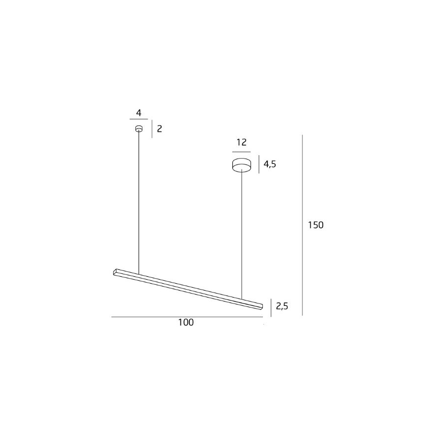 MAXLIGHT P0310D - Світлодіодна підвісна люстра з регулюванням яскравості TRIO LED/12W/230V чорний