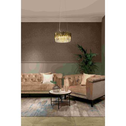 MAXLIGHT P0368 - Підвісна люстра TREND 8xE14/40W/230V діаметр 45 см золотий