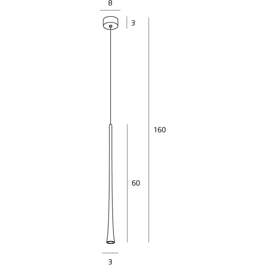 MAXLIGHT P0373 - Светодиодная подвесная люстра COFFEE LED/7W/230V диаметр 3 см черный