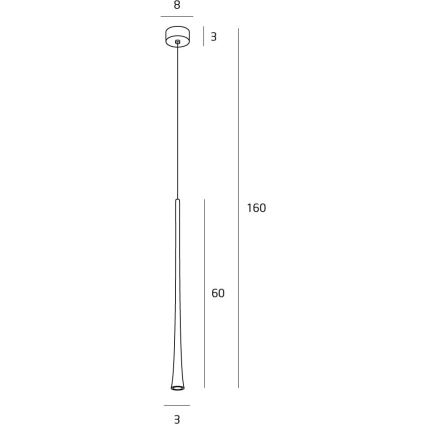 MAXLIGHT P0373 - Світлодіодна підвісна люстра COFFEE LED/7W/230V діаметр 3 см чорний