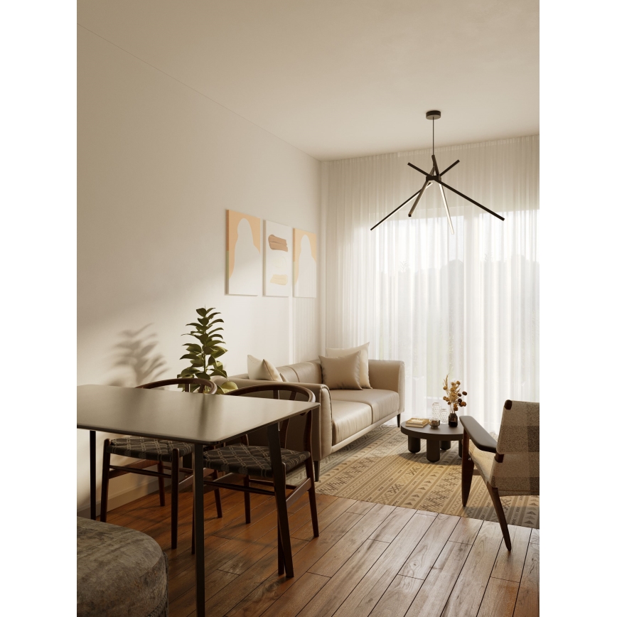 MAXLIGHT P0412 - Світлодіодна підвісна люстра SPIDER LED/33W/230V чорний