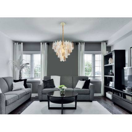 MAXLIGHT P0417 - Люстра на ланцюгу ARWENA 7xE14/40W/230V діаметр 50 см золотий